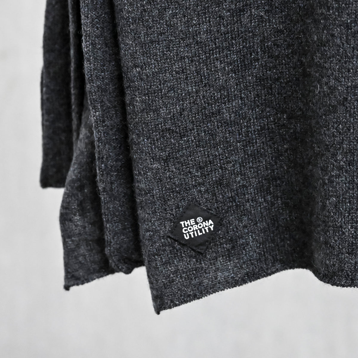 The Corona Utility CA017 Cashmere Stole Top Charcoal