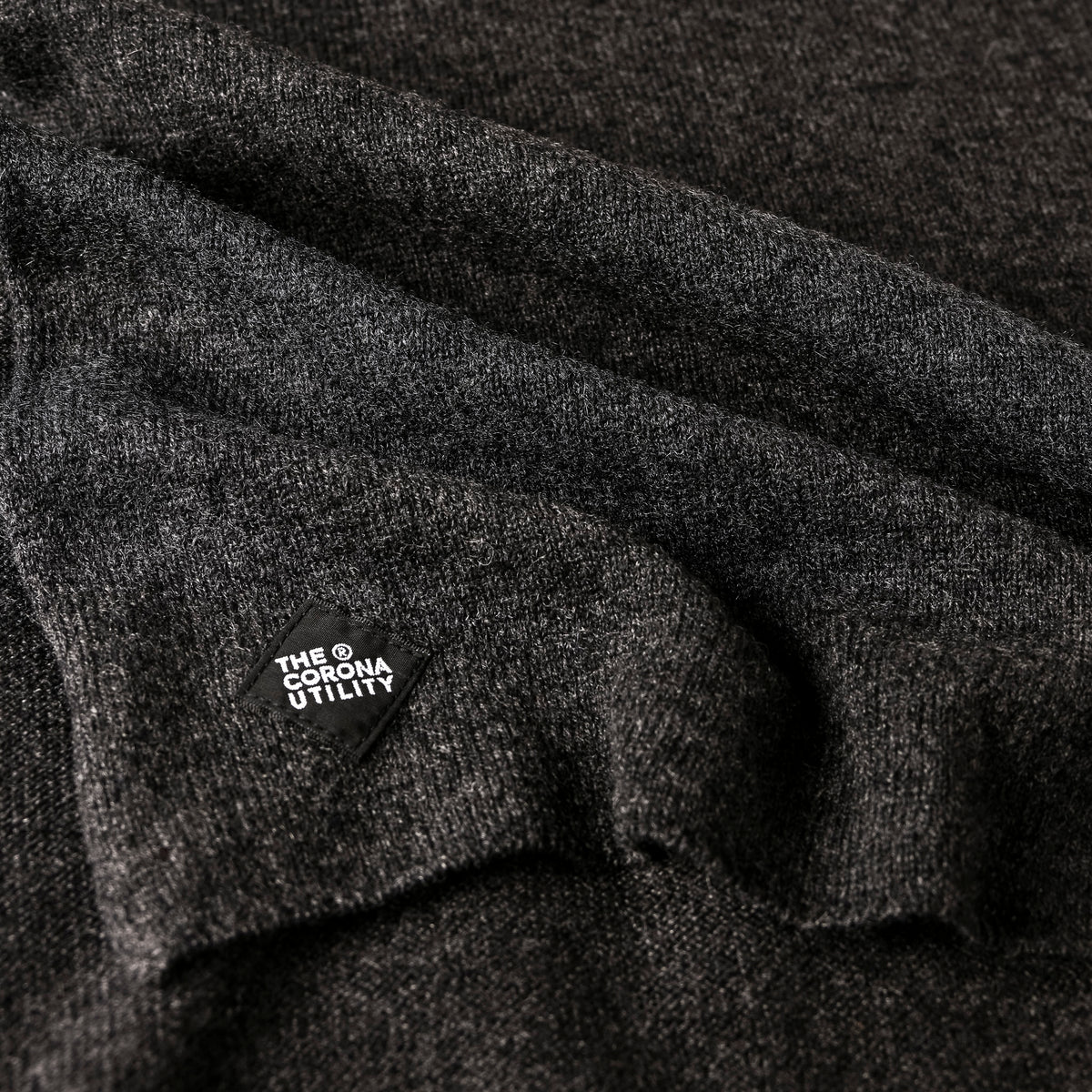 The Corona Utility CA017 Cashmere Stole Top Charcoal