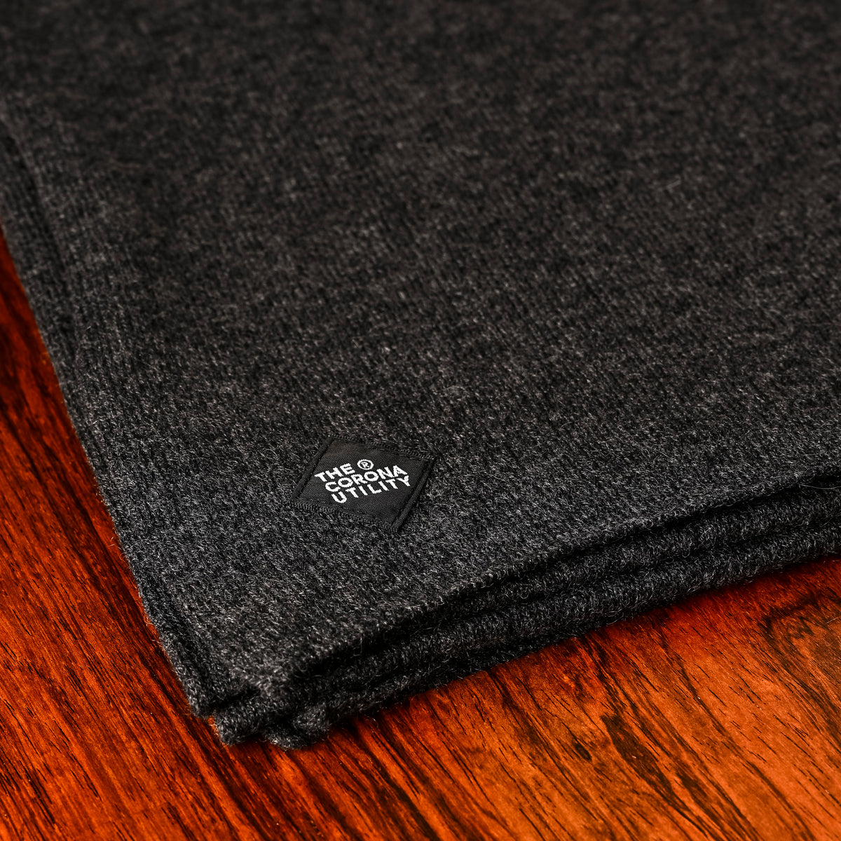 The Corona Utility CA017 Cashmere Stole Top Charcoal