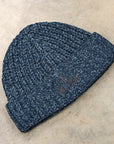 Stone Island Mouliné Cotton Chenille Beanie Steel Blue Melange