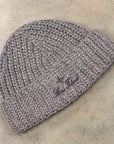 Stone Island Mouliné Cotton Chenille Beanie Grey Melange