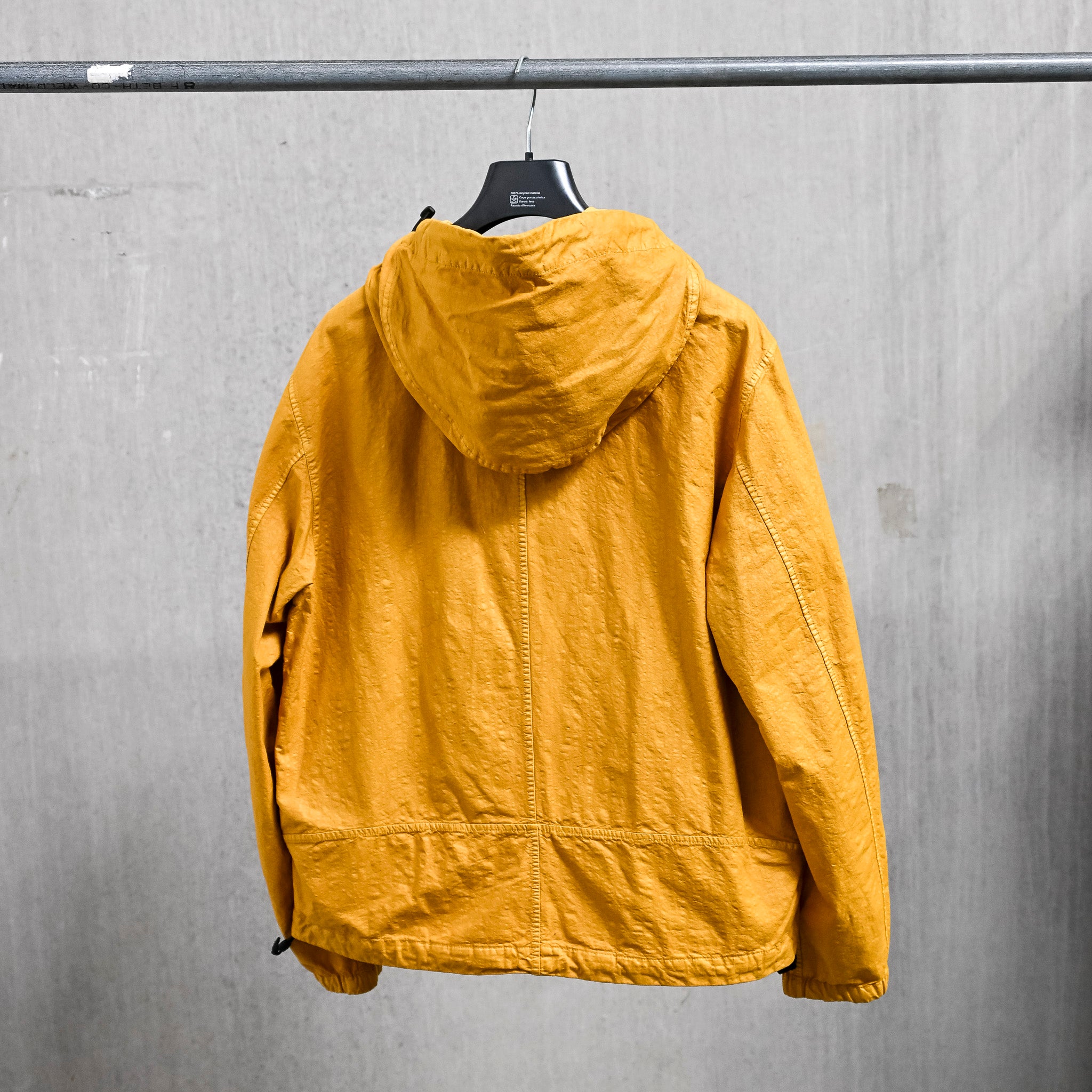 Stone Island Organic-Look Nylon Panama-TC Hooded Jacket Mustard