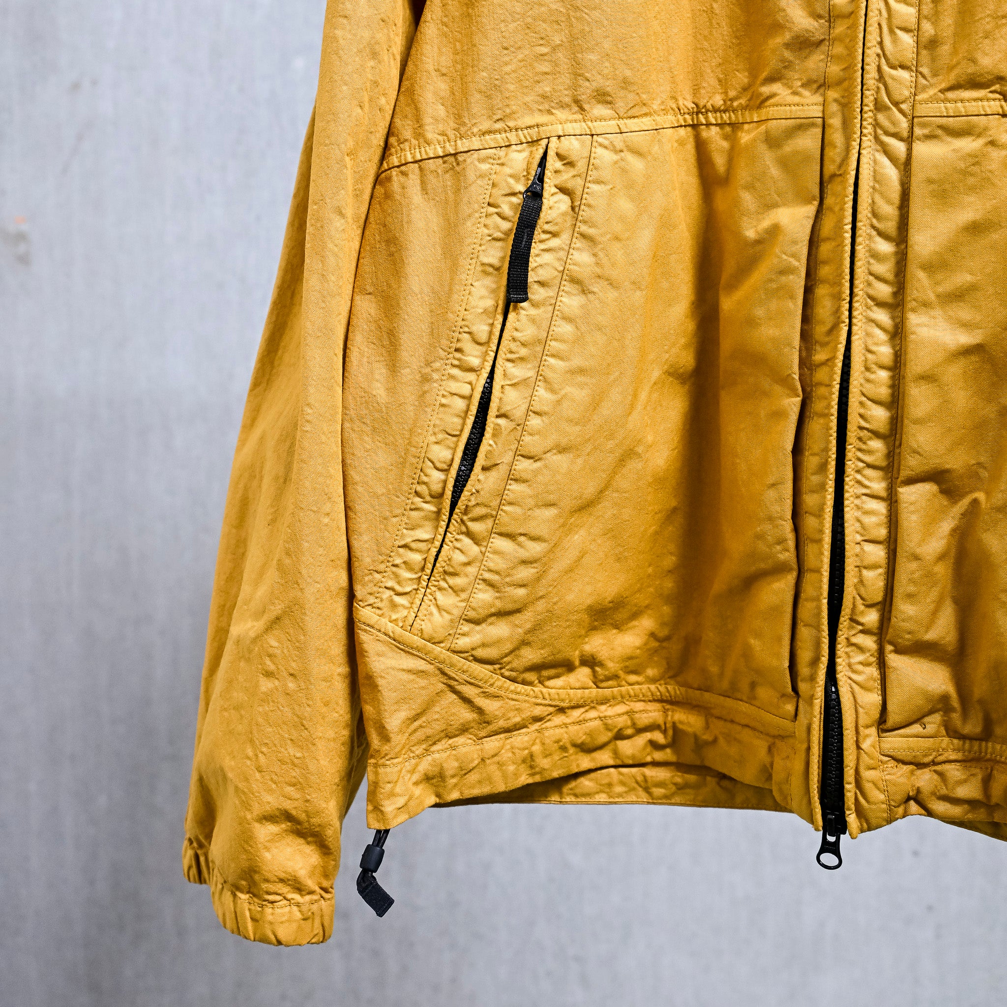 Stone Island Organic-Look Nylon Panama-TC Hooded Jacket Mustard