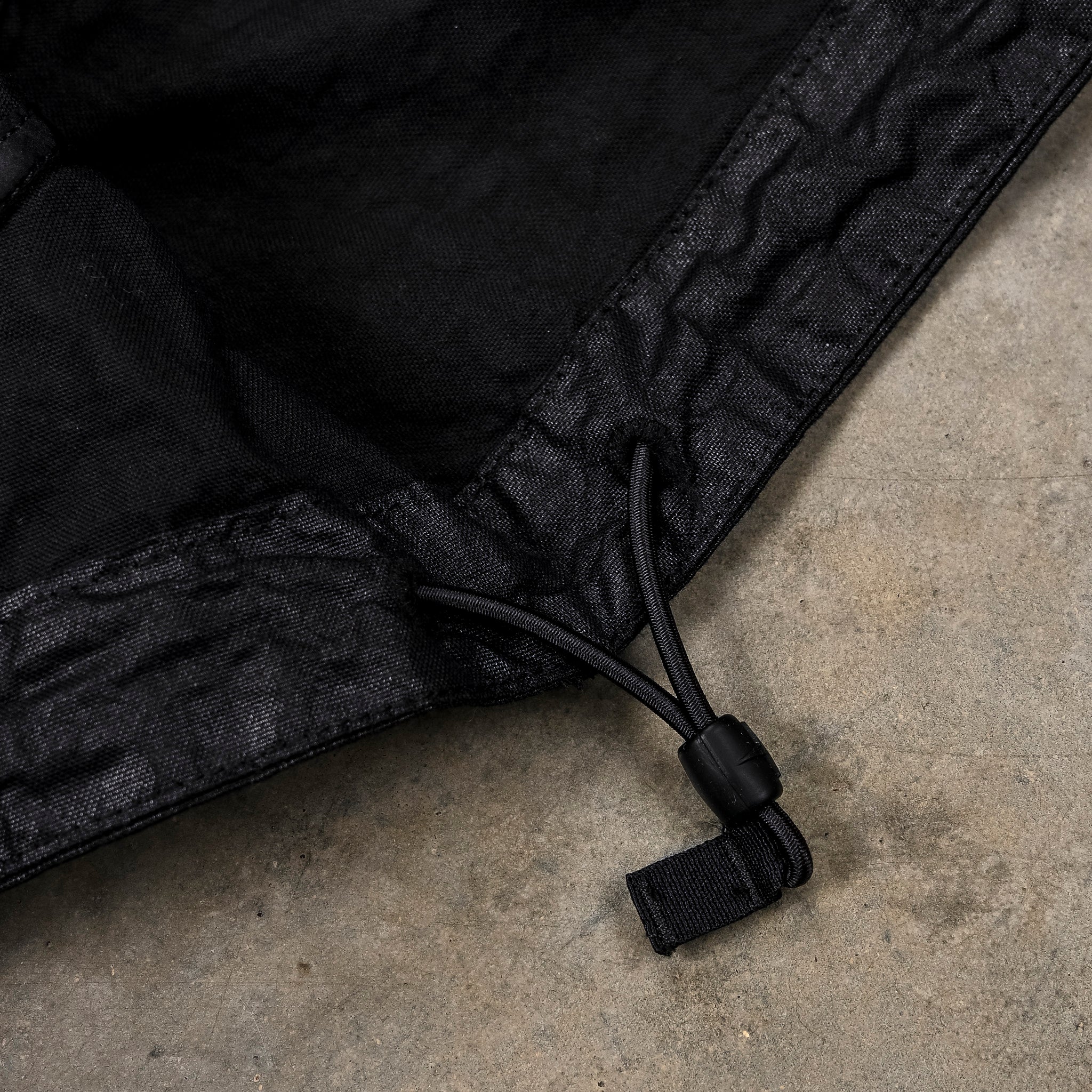 Stone Island Organic-Look Nylon Panama-TC Hooded Jacket Black