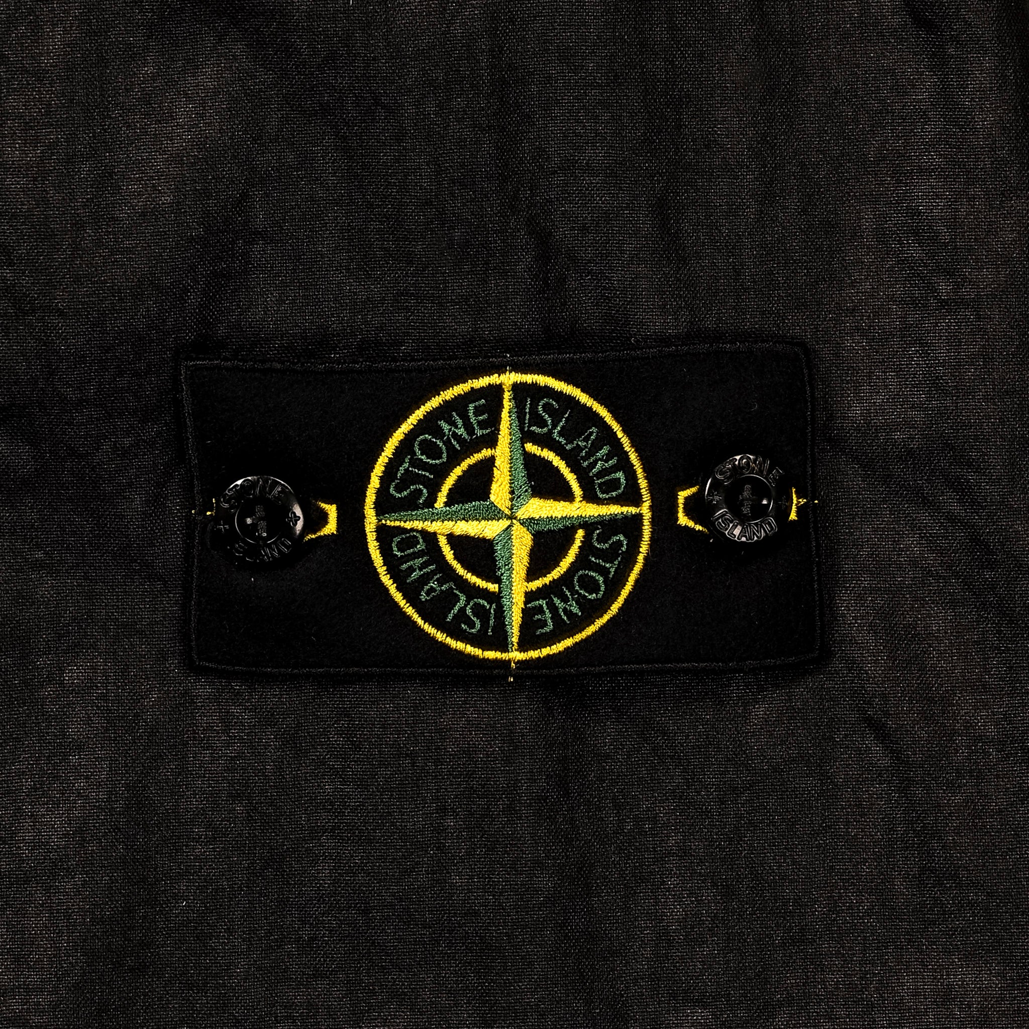 Stone Island Organic-Look Nylon Panama-TC Hooded Jacket Black