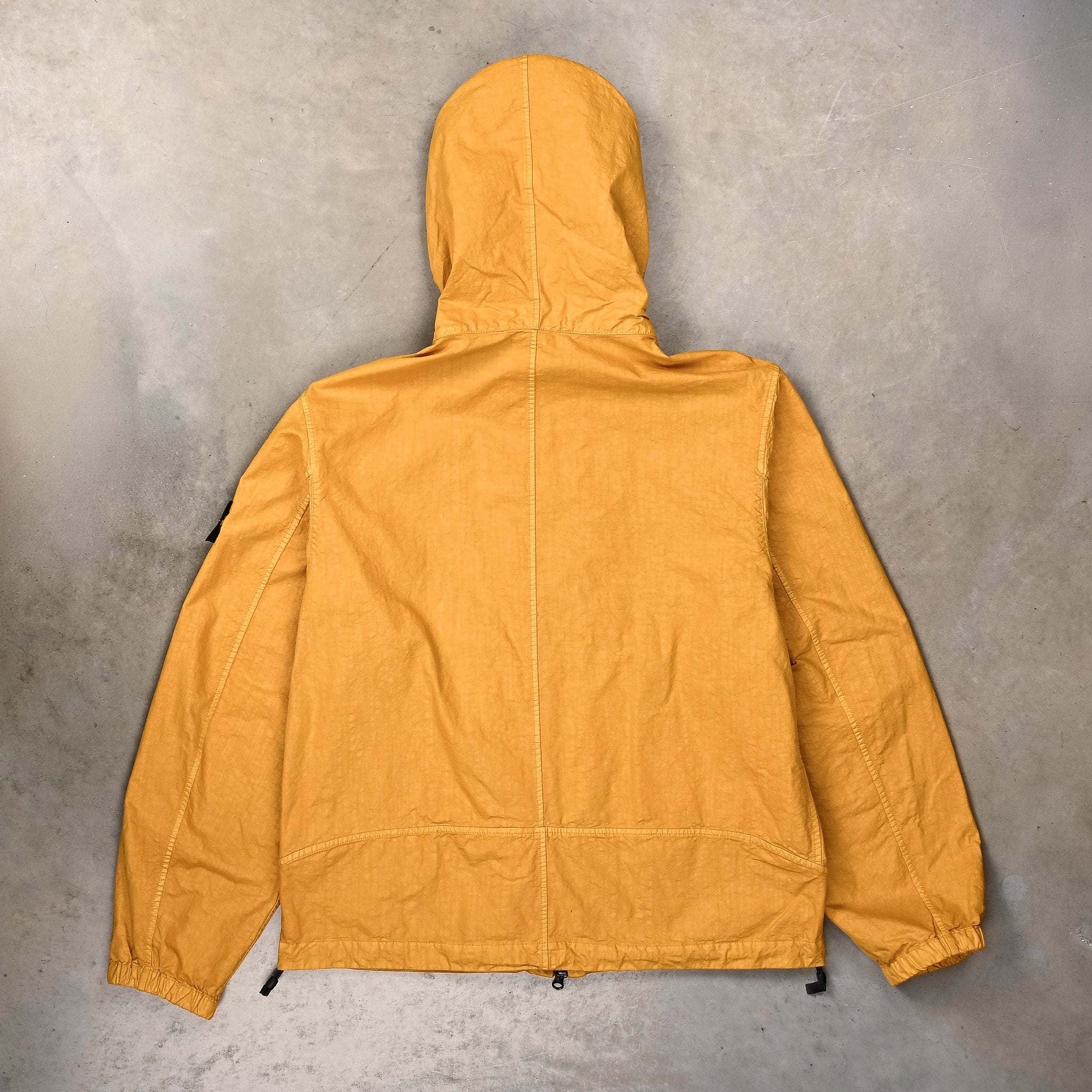 Stone Island Organic-Look Nylon Panama-TC Hooded Jacket Mustard