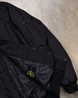 Stone Island Crinkle Reps NY Hooded Jacket Navy Blue