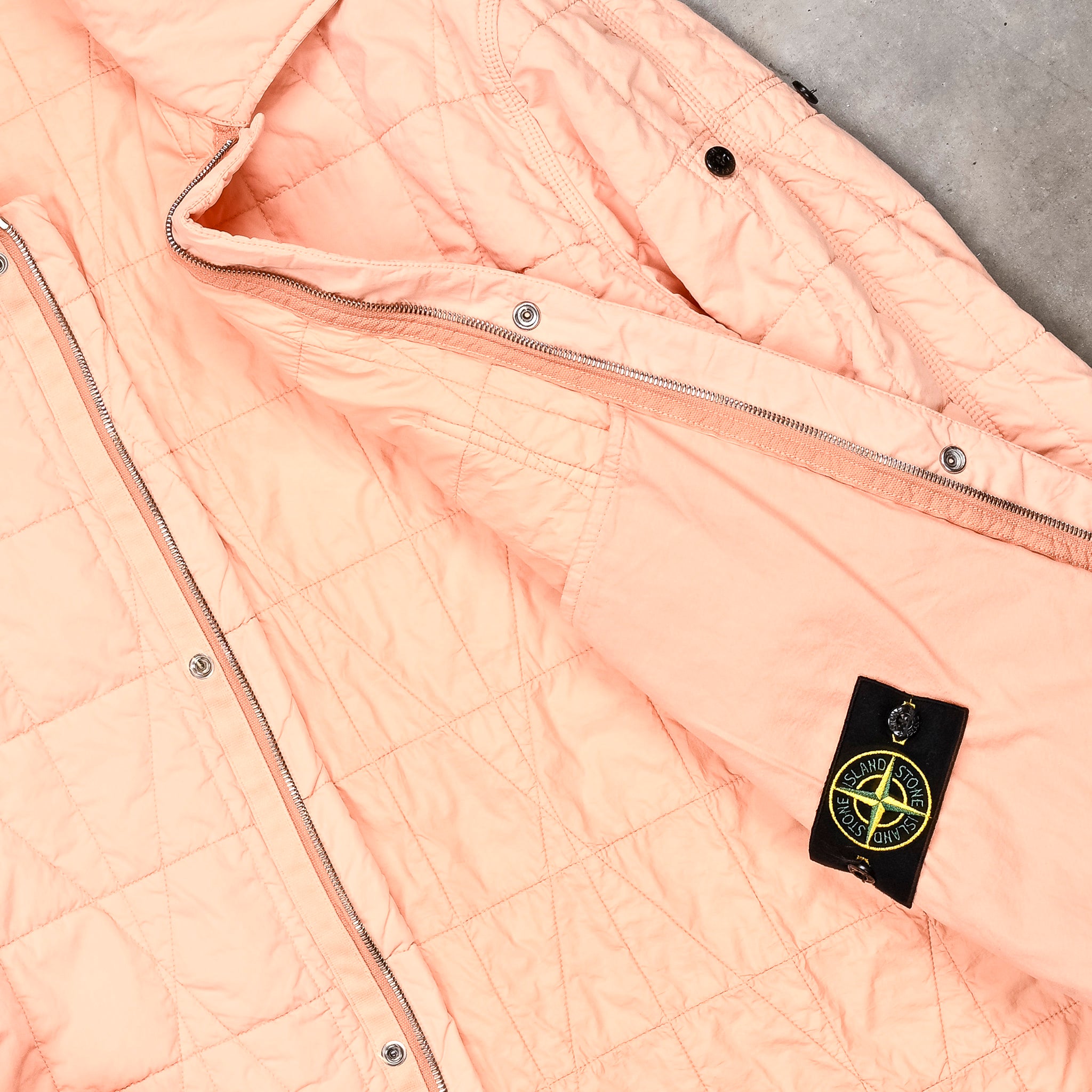 Stone Island Cotton Nylon Tela Quilted TC Jacket Plaster Pink