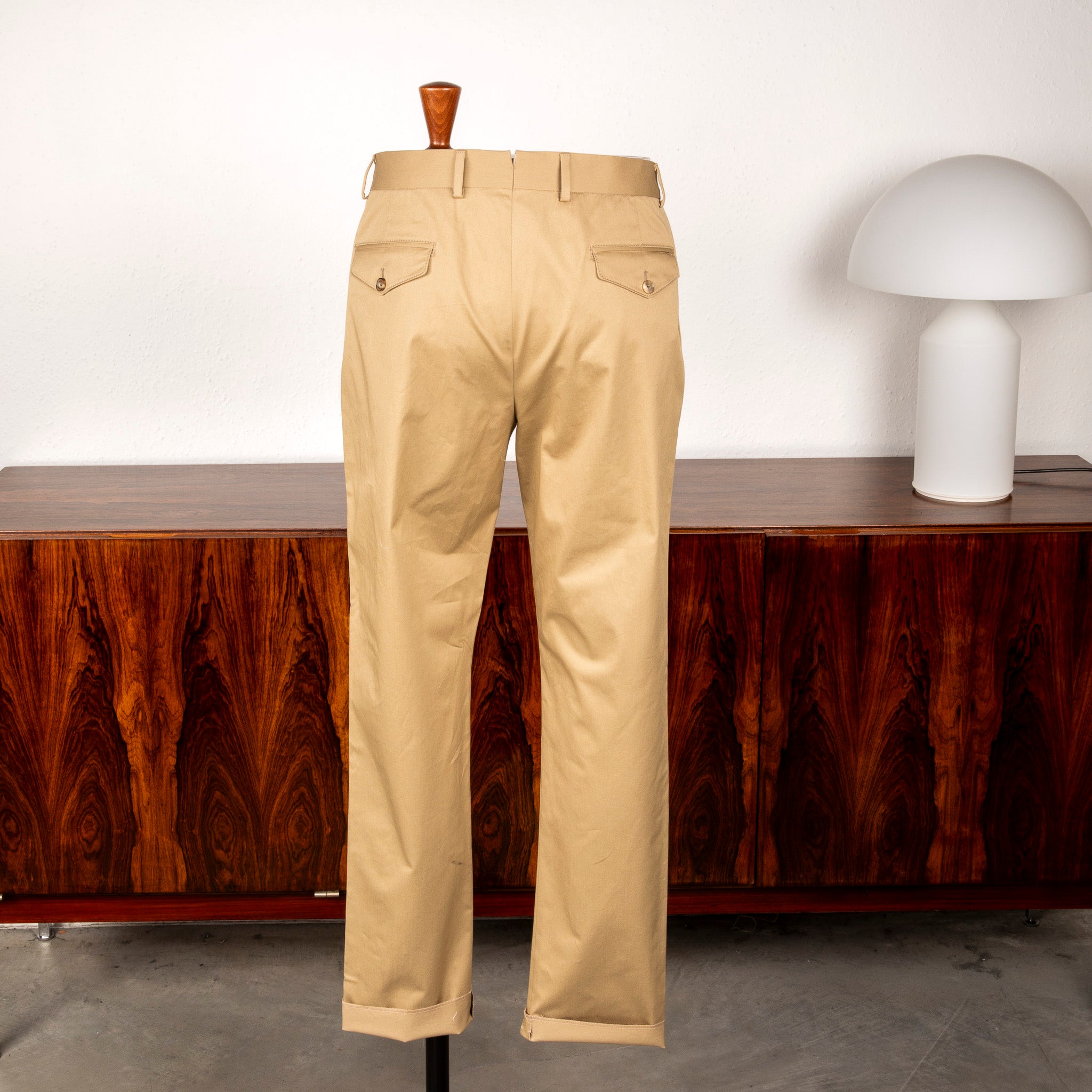 Caruso Pantaloni Cottone Stretch Beige Medio