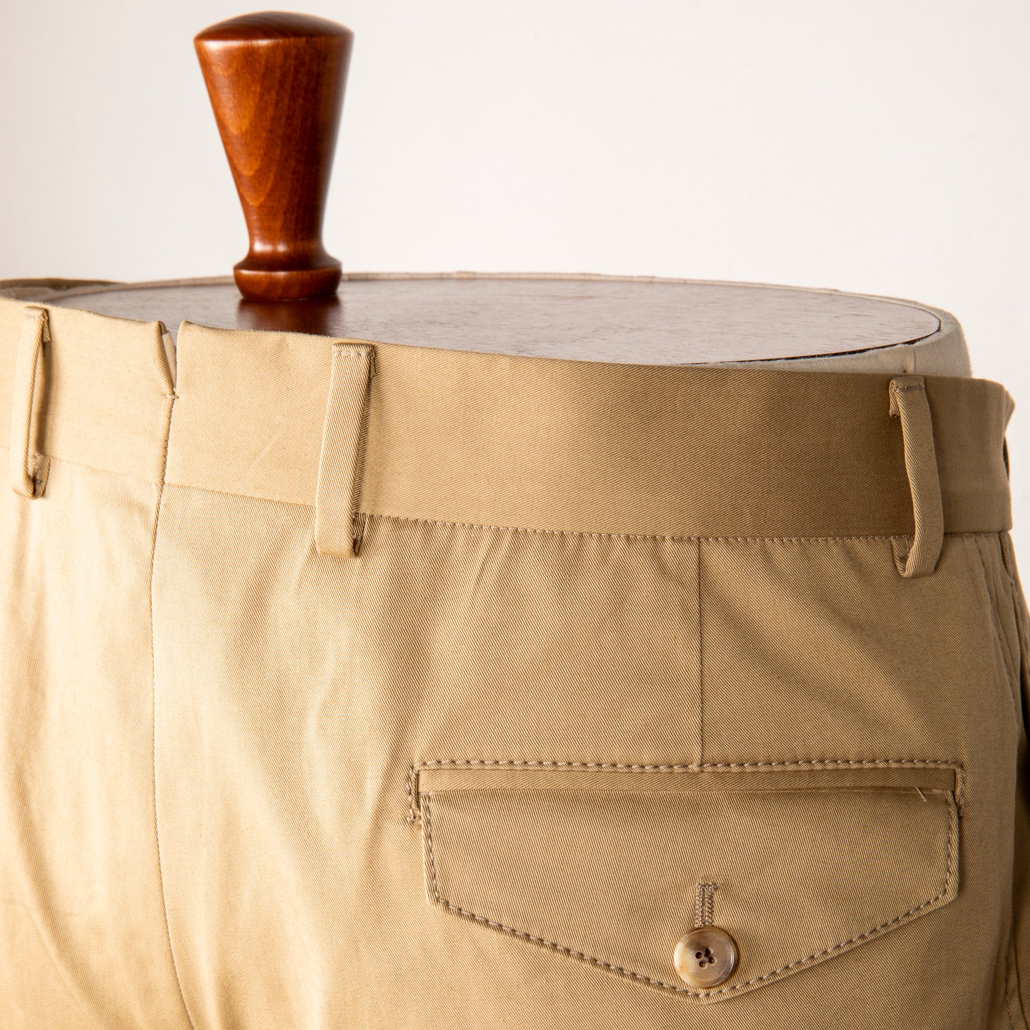 Caruso Pantaloni Cottone Stretch Beige Medio