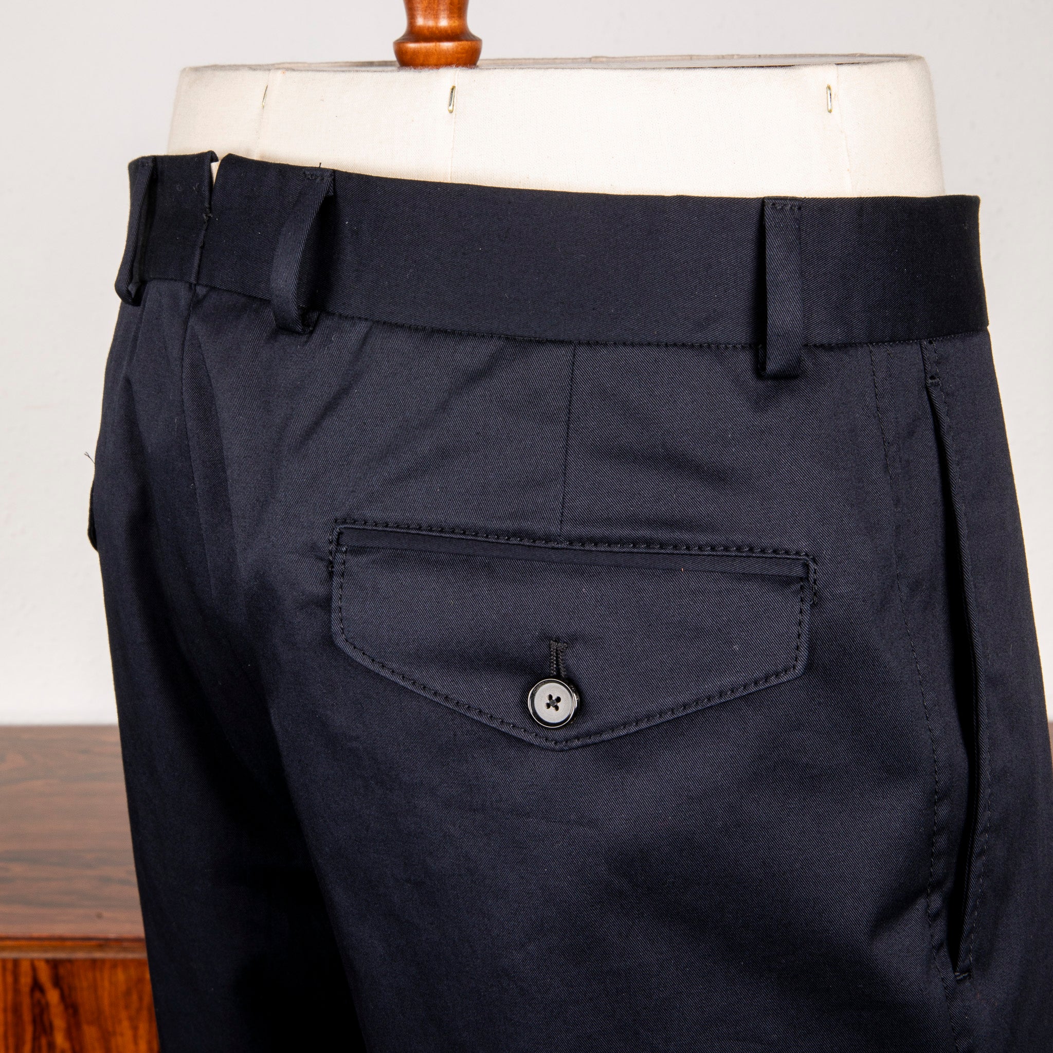 Caruso Pantaloni Cottone Stretch Blu Notte