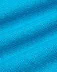 The Elder Statesman  @ Frans Boone Cashmere Striped Racing Crew Unisex Sweater Teal Yellow