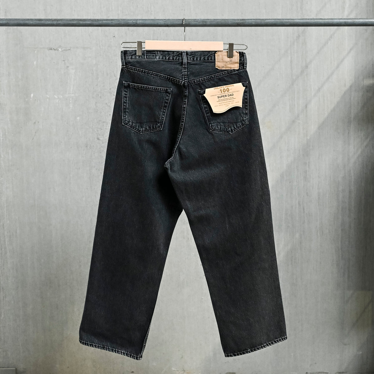 Orslow 100 Super Dad Fit Black Denim Stone
