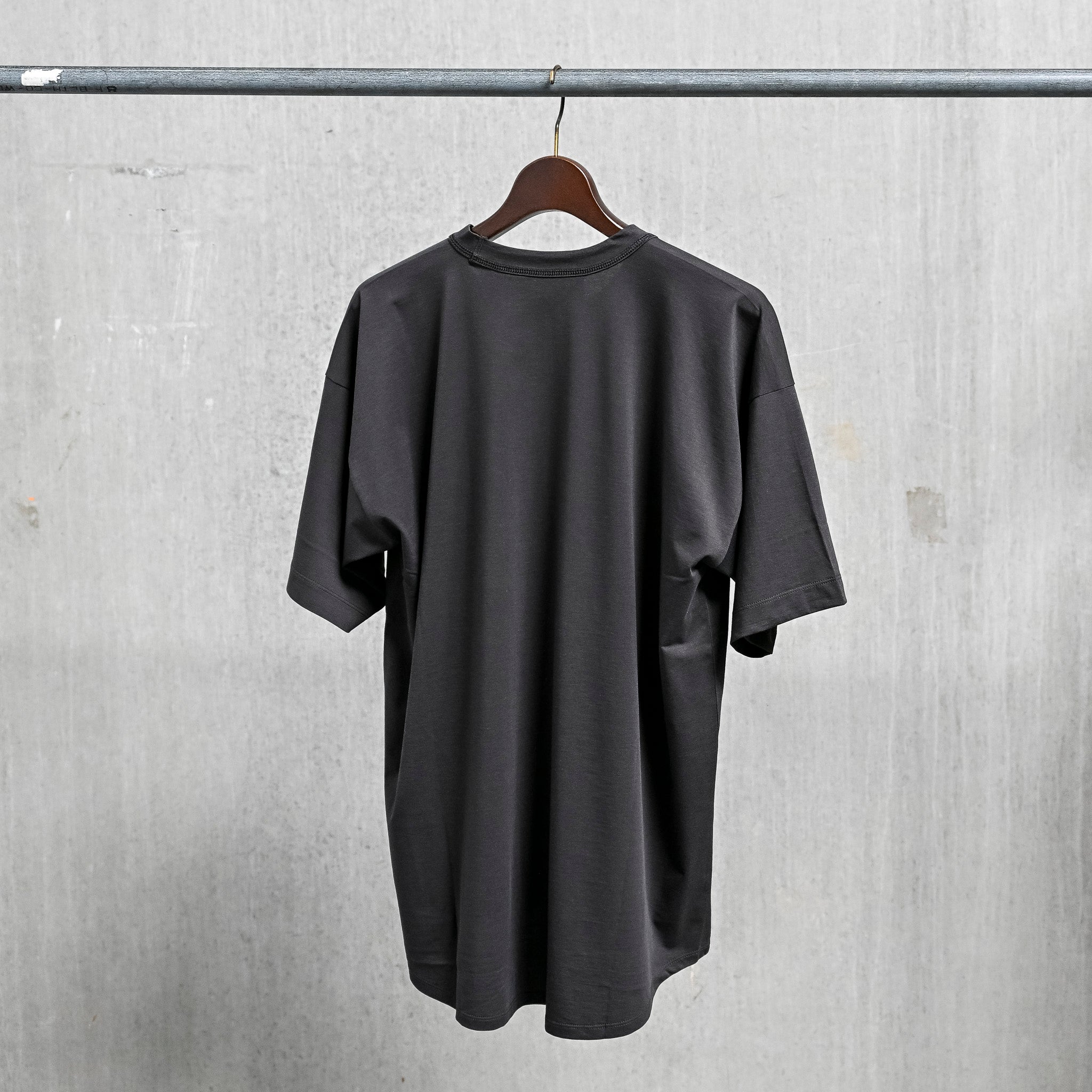 Olde H &amp; Daughter Suvin Cotton Plain Stitch Crew Neck S/S Ink Black