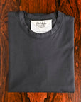Olde H & Daughter Suvin Cotton Plain Stitch Crew Neck S/S Ink Black