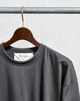 Olde H & Daughter Suvin Cotton Plain Stitch Crew Neck S/S Ink Black