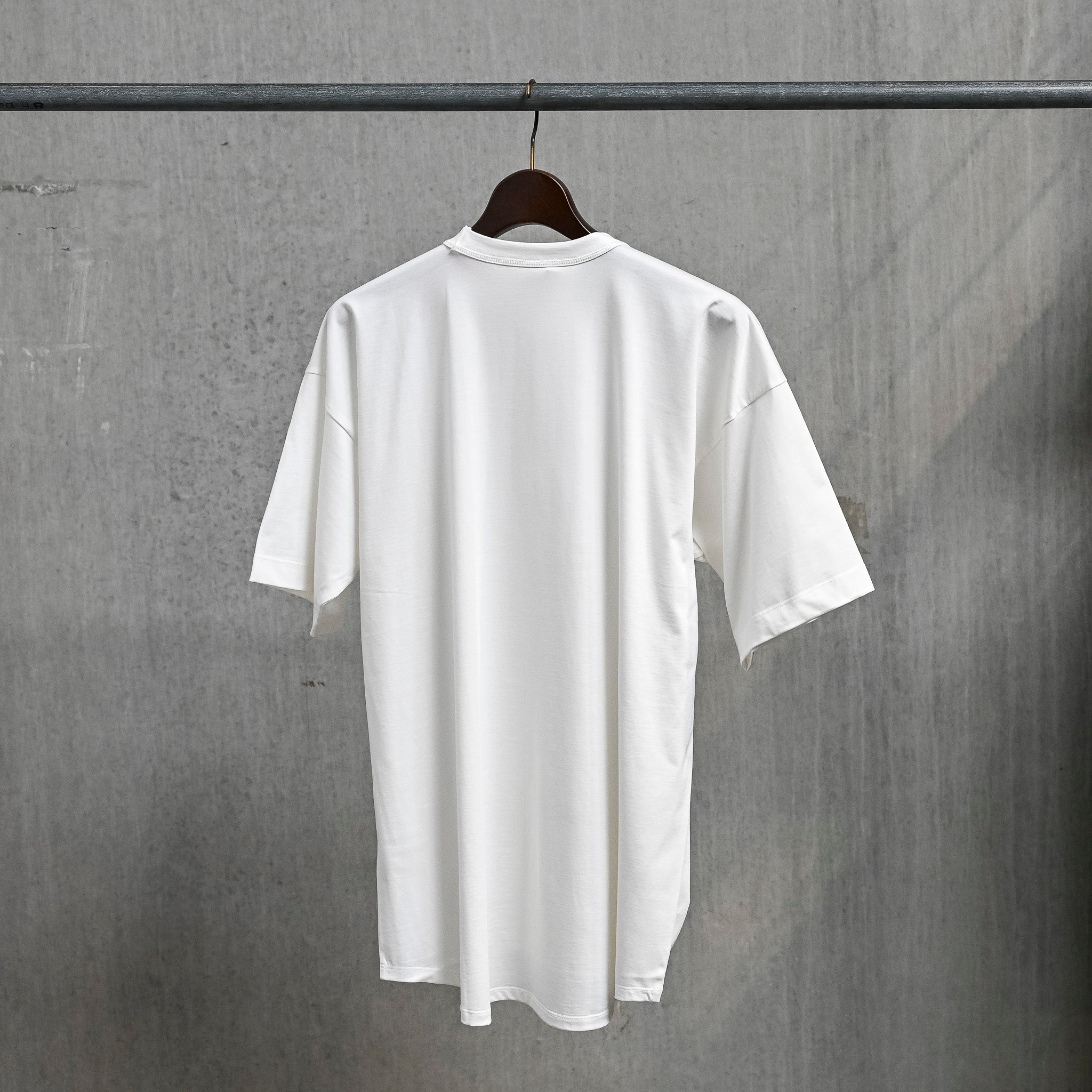 Olde H &amp; Daughter Suvin Cotton Plain Stitch Crew Neck S/S Off-White