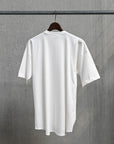 Olde H & Daughter Suvin Cotton Plain Stitch Crew Neck S/S Off-White