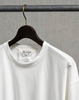 Olde H & Daughter Suvin Cotton Plain Stitch Crew Neck S/S Off-White