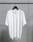 Olde H & Daughter Suvin Cotton Plain Stitch Crew Neck S/S Off-White