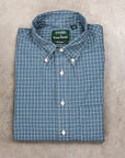 Gitman Vintage x Frans Boone Poplin Check Teal Russet White - Chad