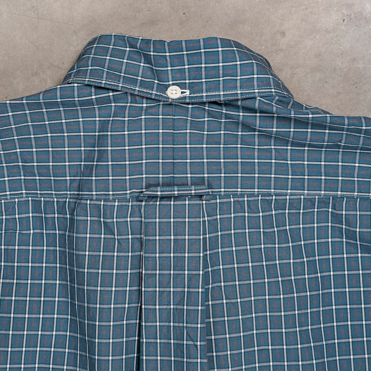 Gitman Vintage x Frans Boone Poplin Check Teal Russet White - Chad