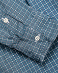 Gitman Vintage x Frans Boone Poplin Check Teal Russet White - Chad