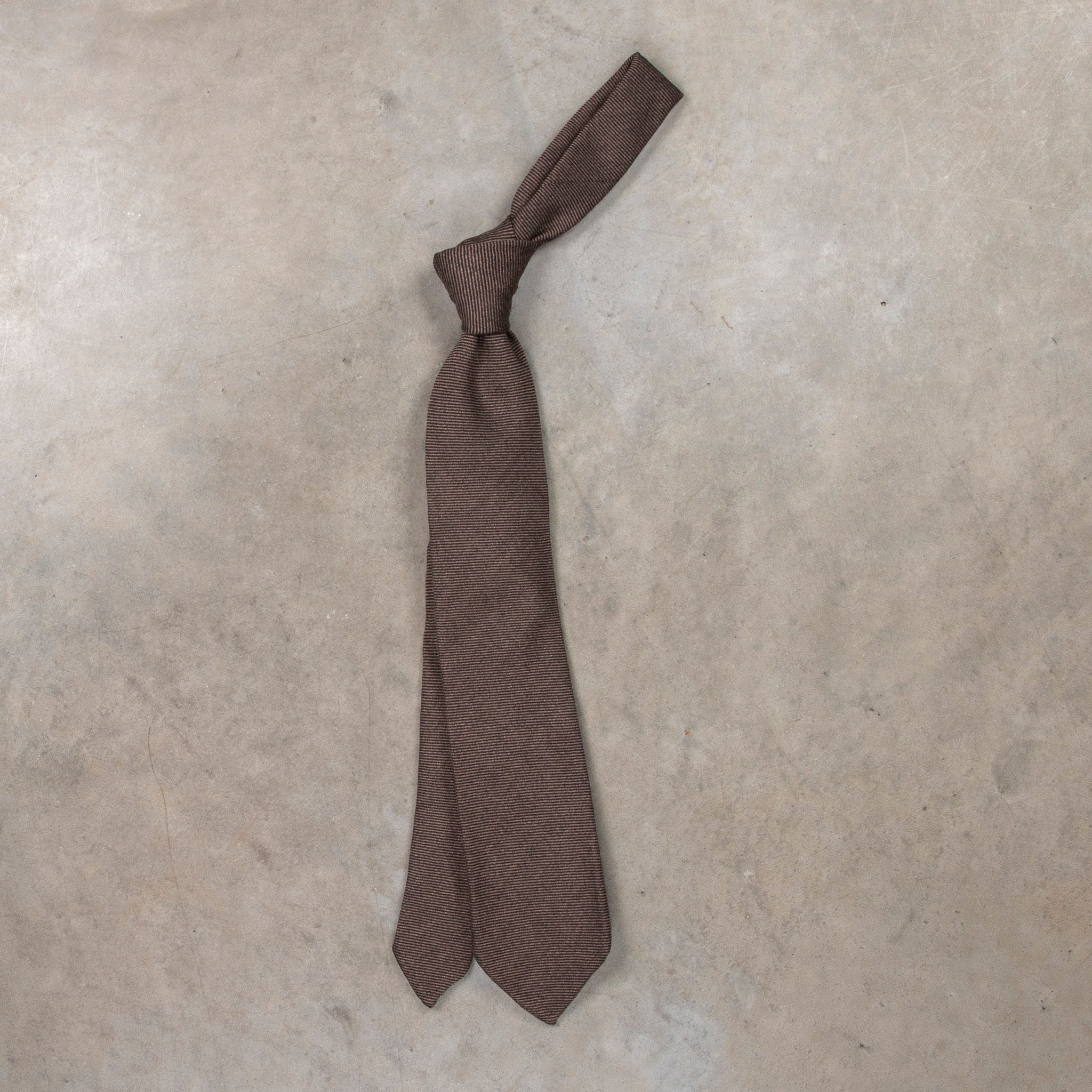 Finamore Cravatta &quot;Sette Pieghe&quot; Cordlane Beige Scuro