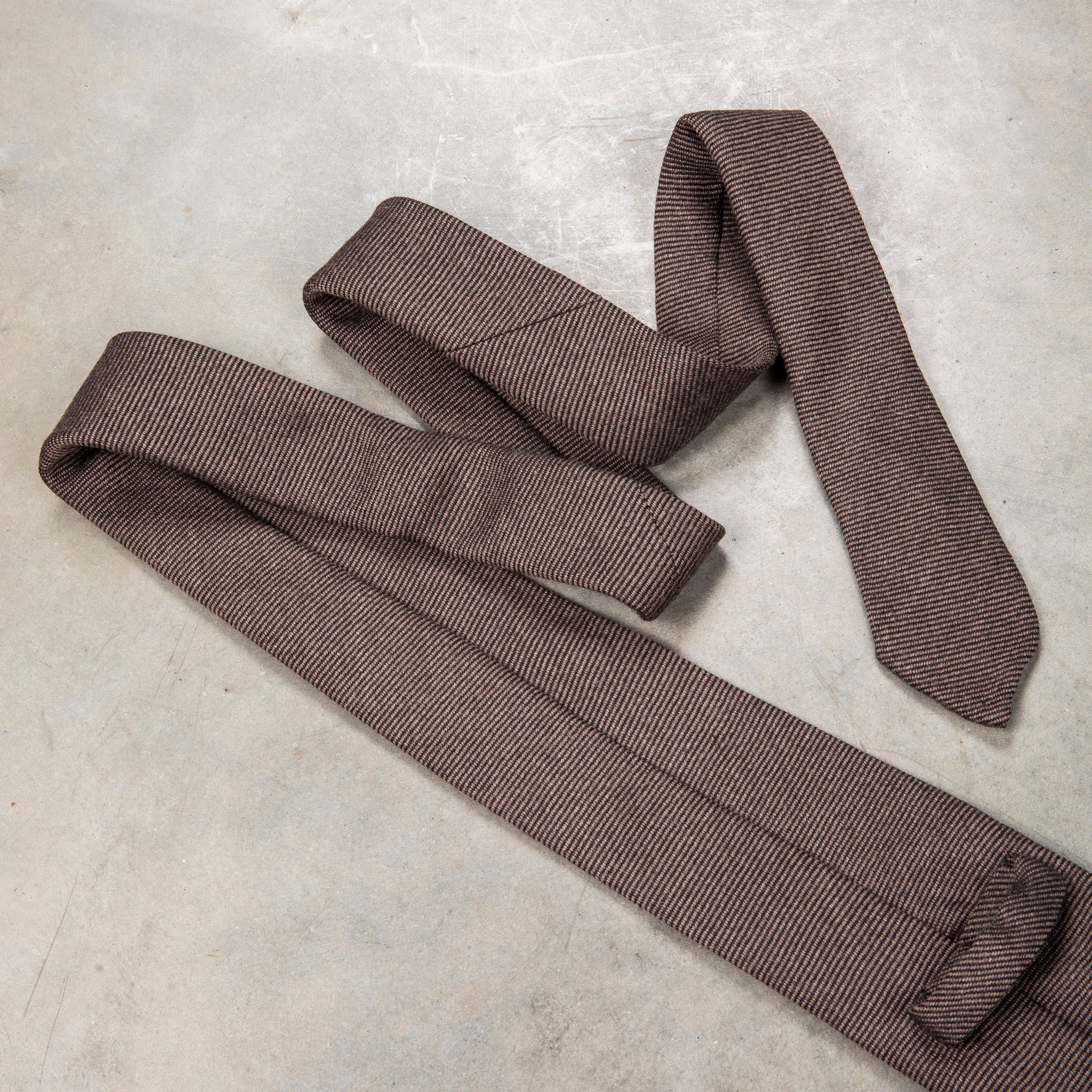 Finamore Cravatta &quot;Sette Pieghe&quot; Cordlane Beige Scuro