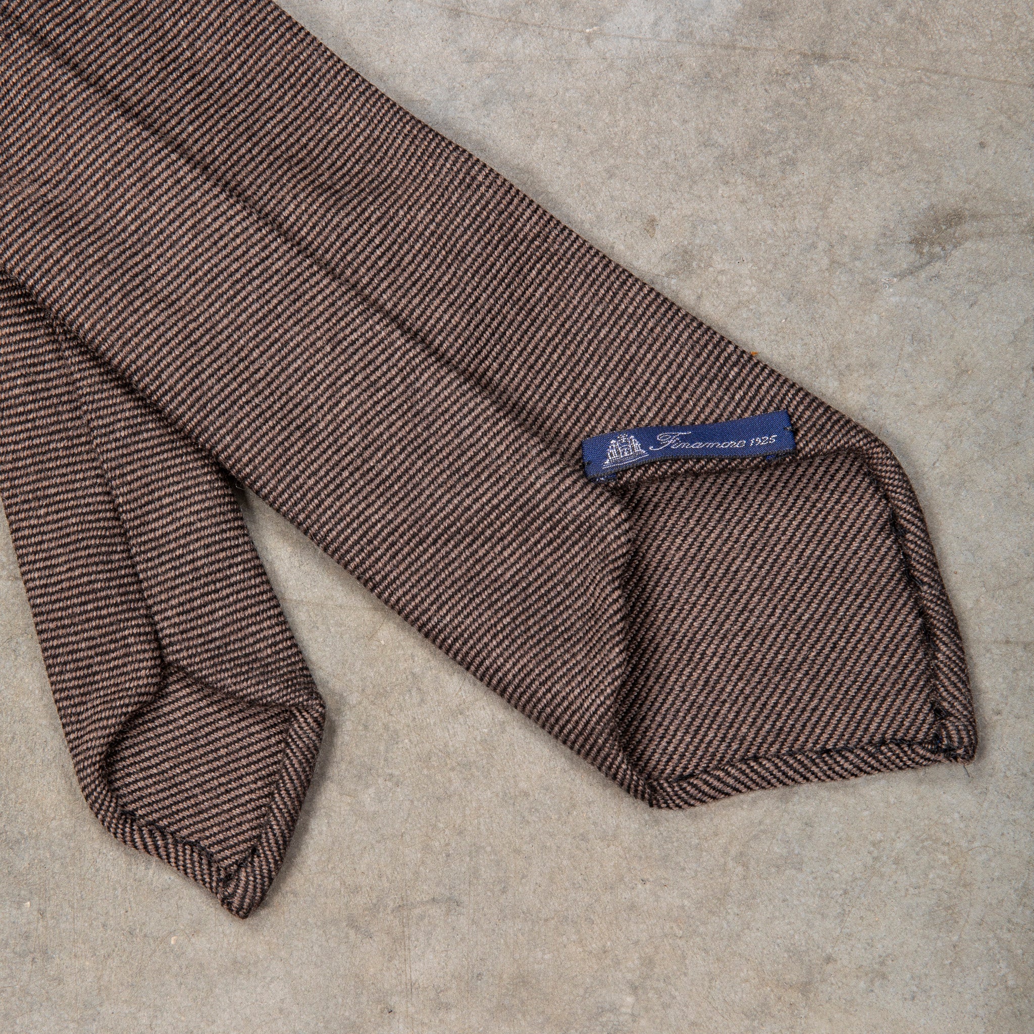 Finamore Cravatta &quot;Sette Pieghe&quot; Cordlane Beige Scuro