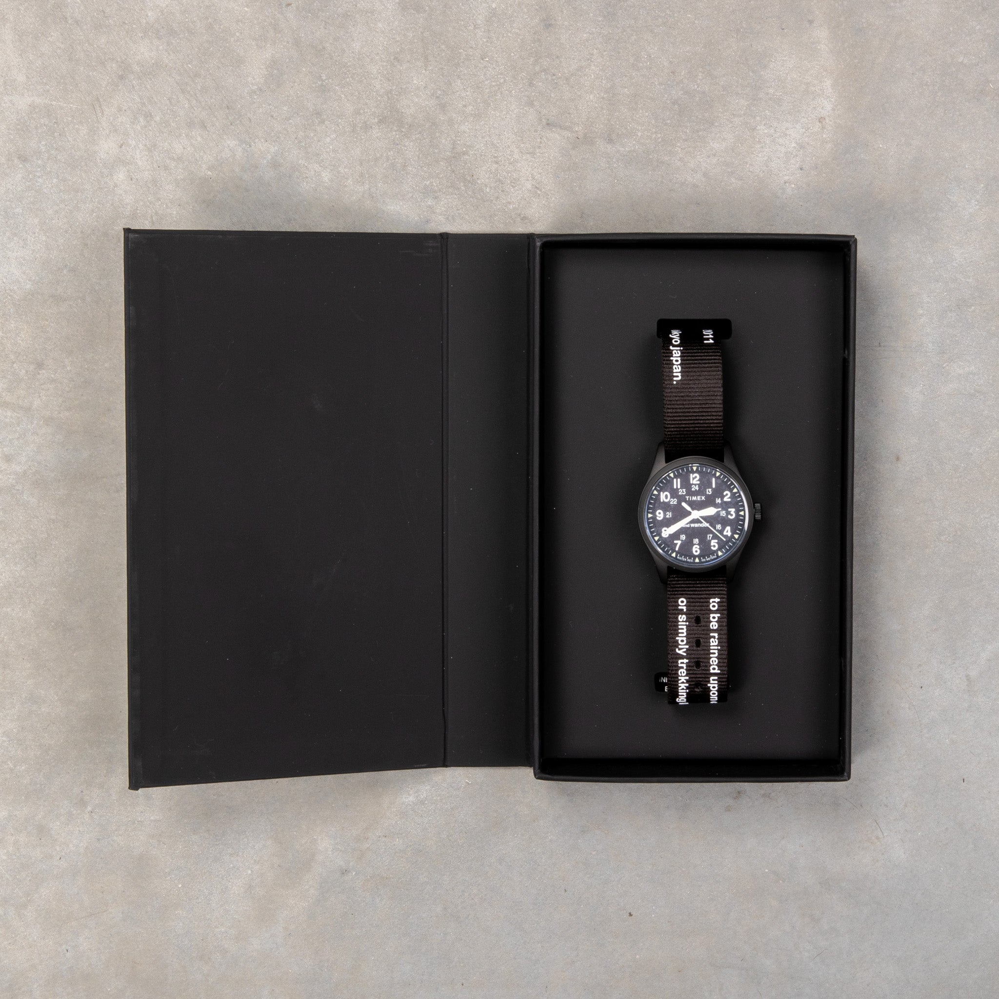 And Wander x TIMEX Expedition North Field Post Solar Watch Black