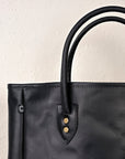 Croots Vintage Leather Field Tote Bag Black
