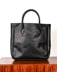 Croots Vintage Leather Field Tote Bag Black