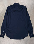 Finamore Tokyo Shirt Lucio Collar Alumo Poplin Navy