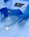 Finamore Tokyo shirt Lucio Collar Alumo poplin Avio blue