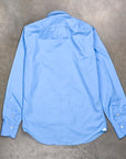 Finamore Tokyo shirt Lucio Collar Alumo poplin Avio blue
