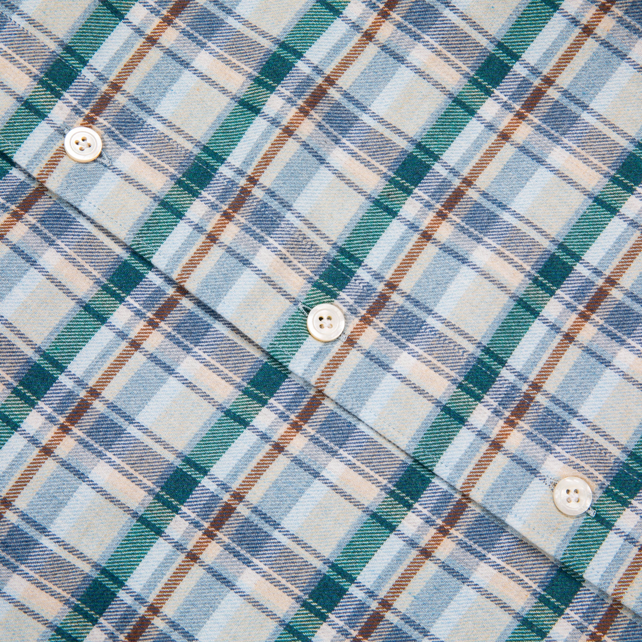 Finamore Tokyo Fit Collo Sergio Flannel Green Plaid – Frans Boone