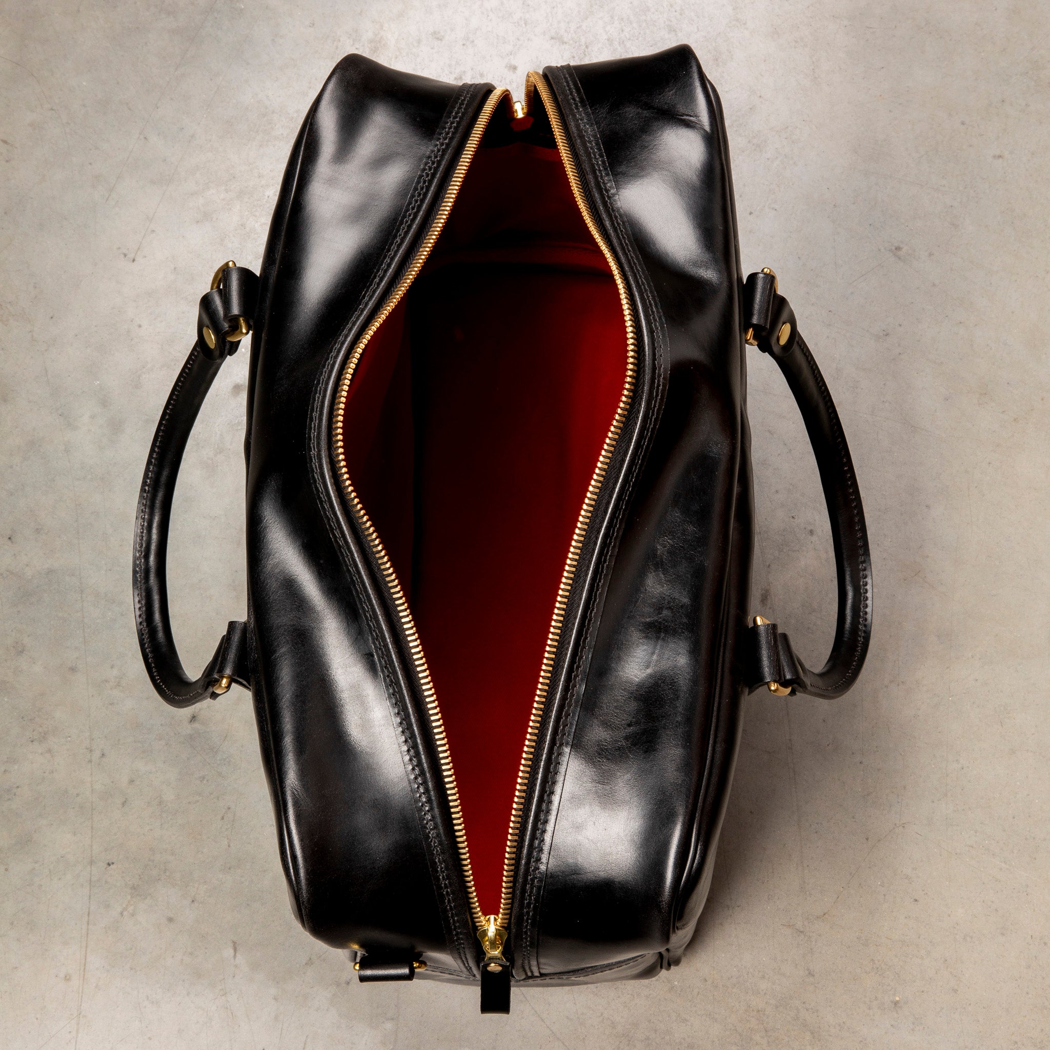 Croots Bridle Leather Traveller Black Bag