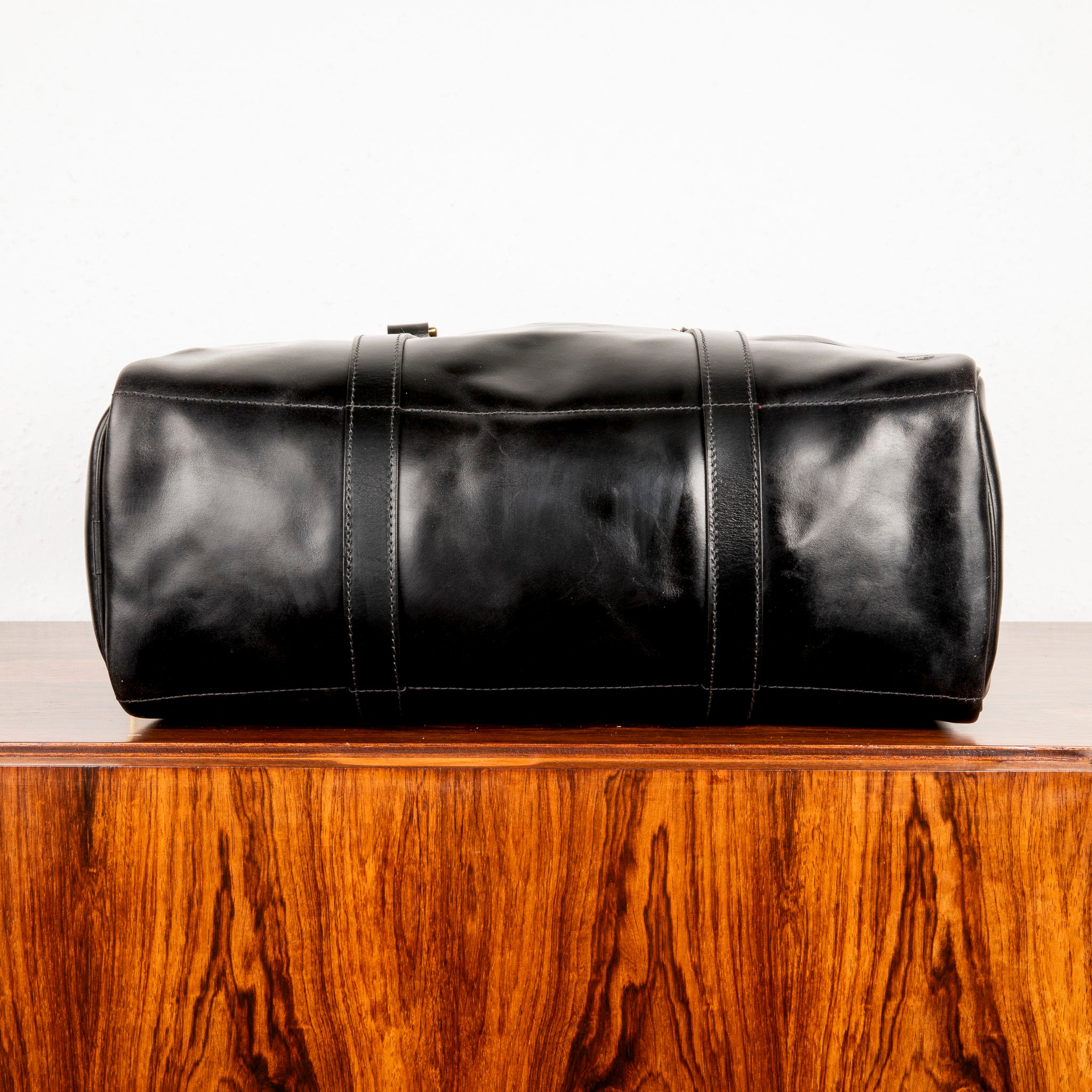 Croots Bridle Leather Traveller Black Bag
