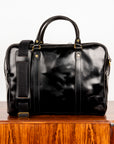 Croots Bridle Leather Traveller Black Bag