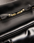 Croots Bridle Leather Traveller Black Bag