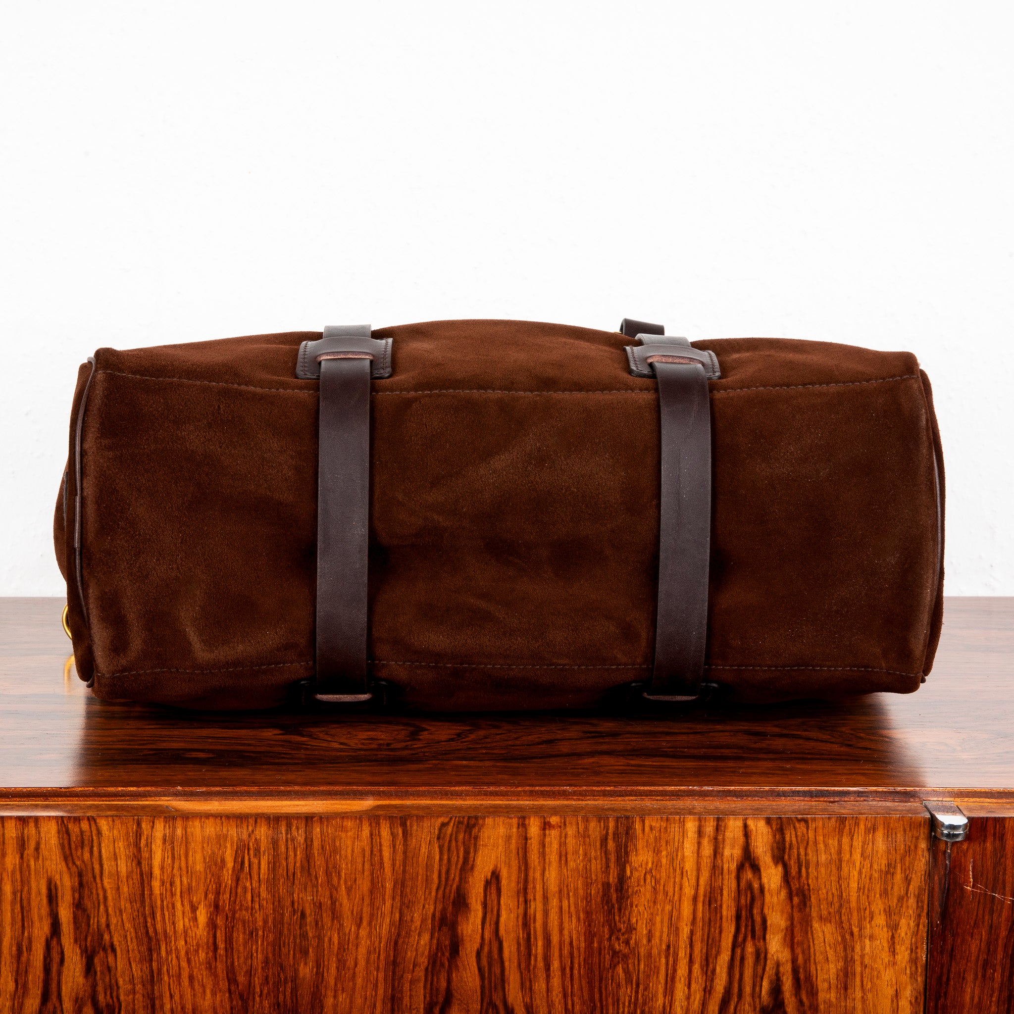 Croots Suede Traveller Bag Brown