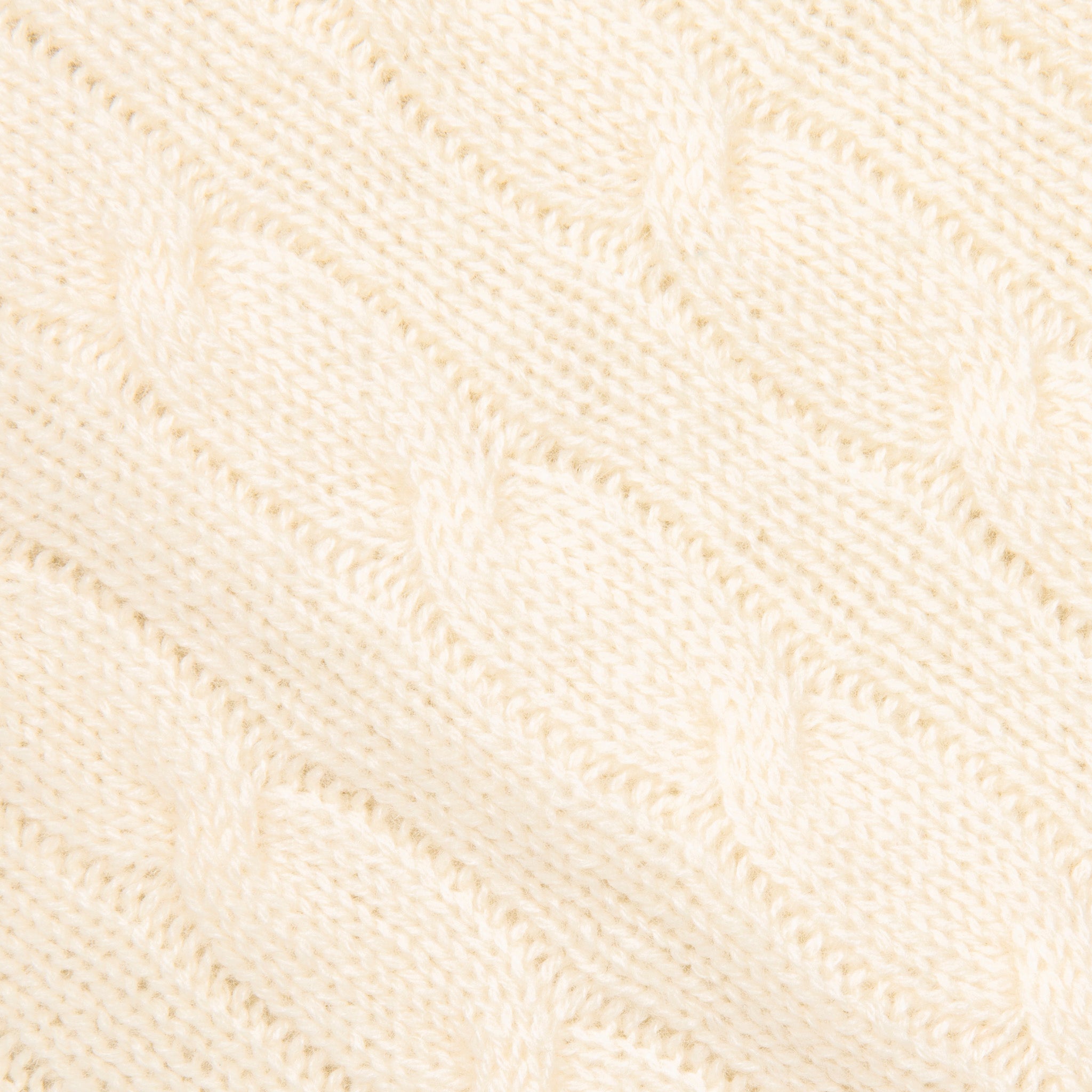 Drumohr Cashmere Treccia Crew Neck Bianco Sporco