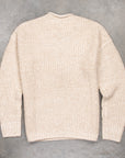RRL Beach Sweater Tunic Neck Cotton Linen Raw White