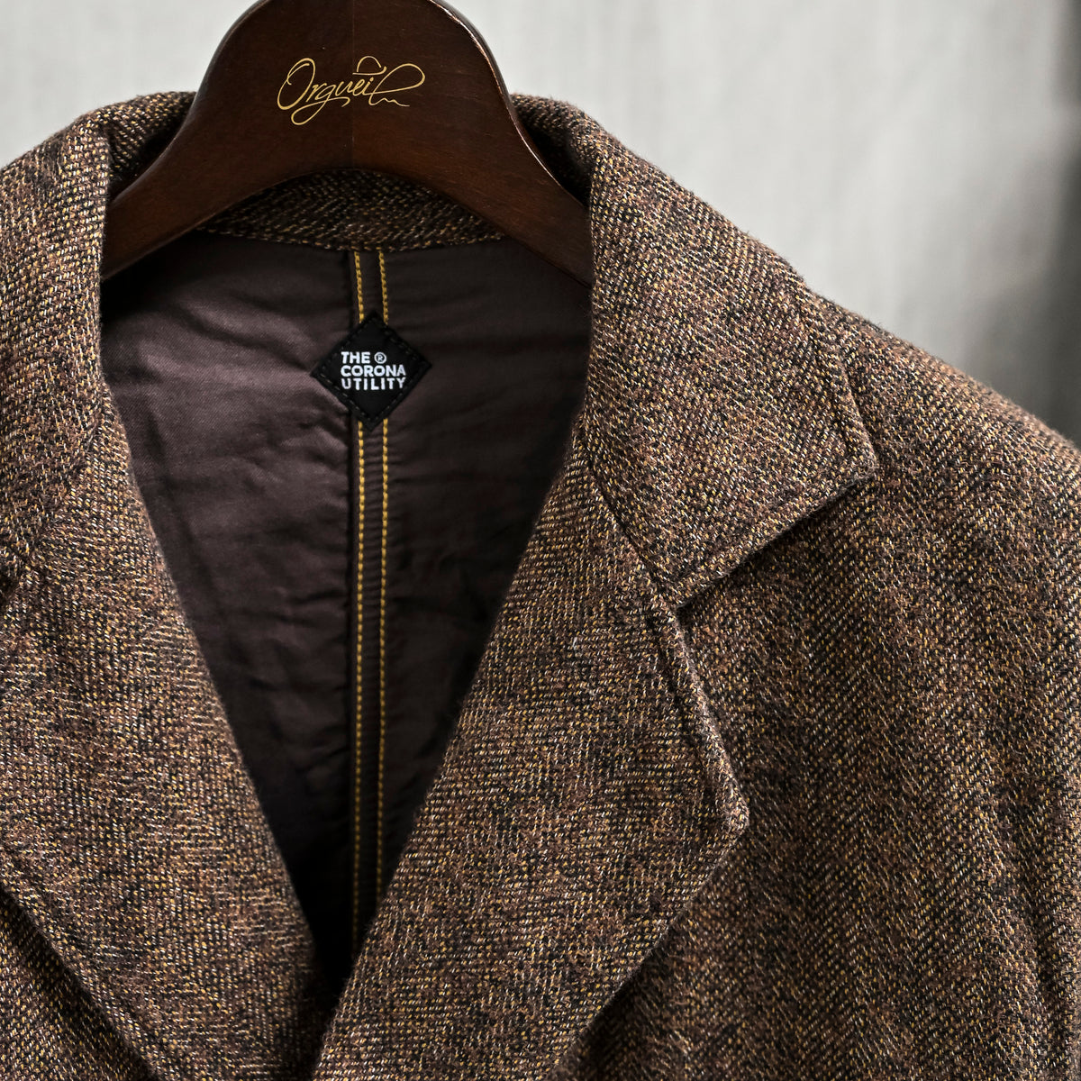The Corona Utility CJ009 Sumit Hunter Jacket Tweedy Cotton Brown