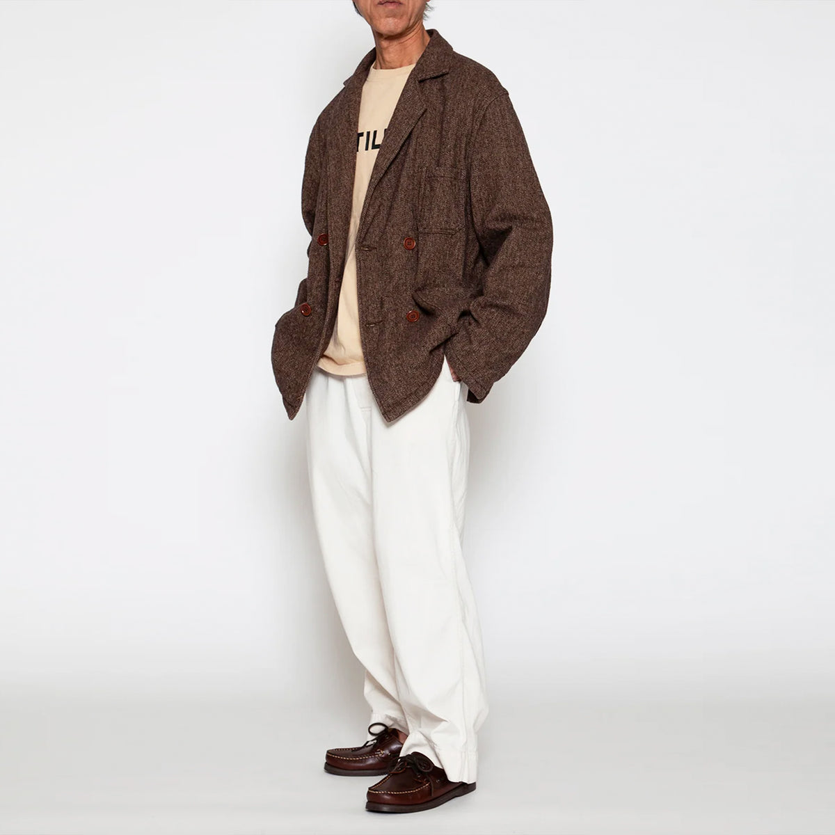 The Corona Utility CJ009 Sumit Hunter Jacket Tweedy Cotton Brown