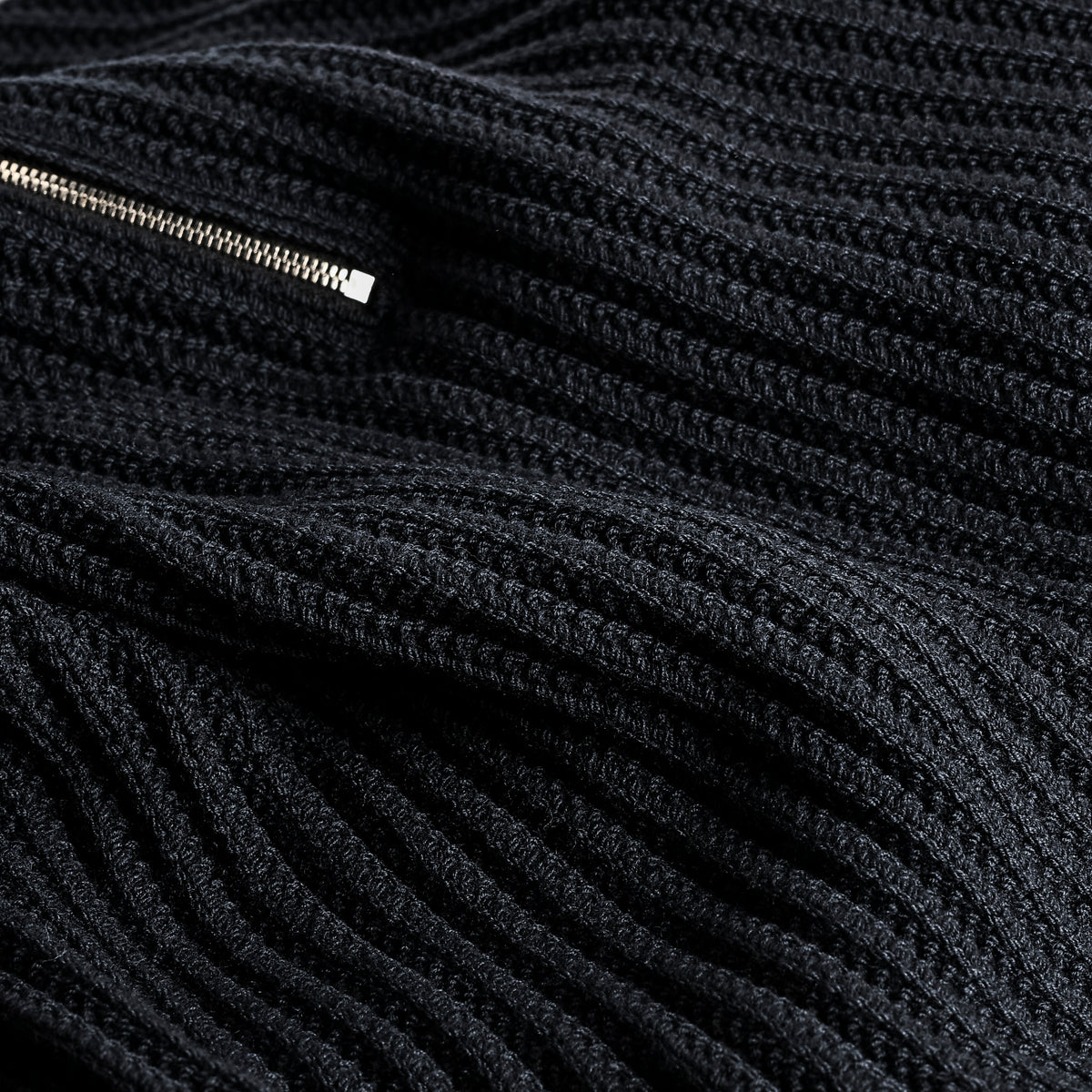 Olde H &amp; Daughter Twist Wool Half Zip Mid Nite