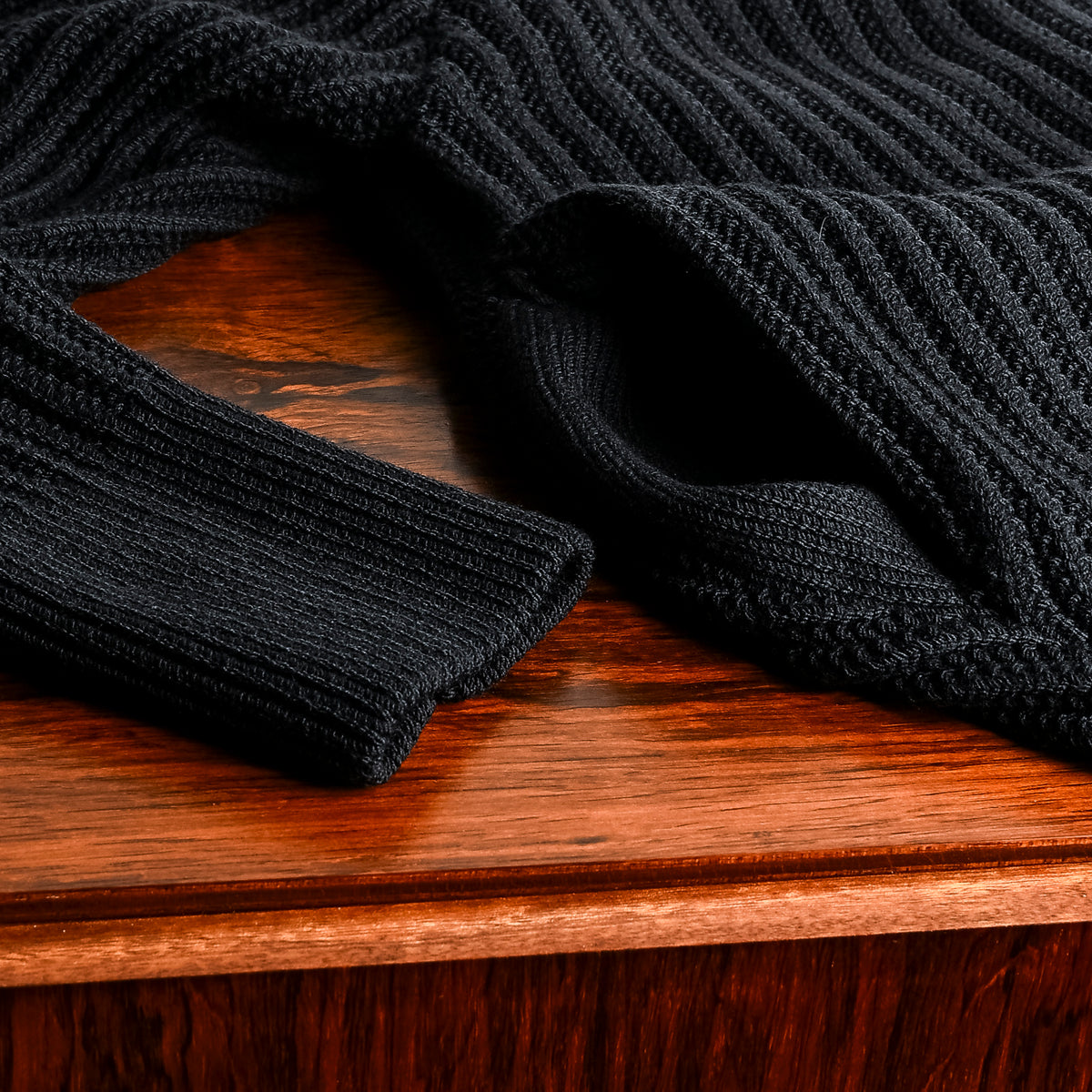 Olde H &amp; Daughter Twist Wool Half Zip Mid Nite