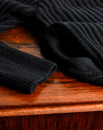 Olde H & Daughter Twist Wool Half Zip Mid Nite