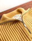 Olde H & Daughter Twist Wool Half Zip Straw
